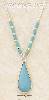 Sterling Silver 16" LS NECKLACE W/ TURQUOISE HESHI & TURQUOISE T Sterling Silver 16" LS NECKLACE W/ TURQUOISE HESHI & TURQUOISE T