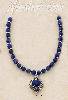 Sterling Silver 16" LIQ SIL W/ LAPIS BEADS, BALI SPACERS & LAPIS