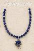 Sterling Silver 16" LIQ SIL W/ LAPIS BEADS, BALI SPACERS & LAPIS