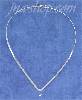 Sterling Silver 3MM FLAT "V" COLLAR WITH HOOK CLOSURE (16")