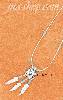 Sterling Silver 16" LS & TQ HESHI BEAD CONCHO NECKLACE W/ FEATHE