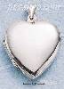 Sterling Silver LARGE FLAT HP HEART LOCKET