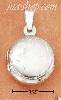 Sterling Silver EXTRA SMALL ETCHED ROUND LOCKET