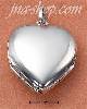 Sterling Silver MEDIUM FOUR WAY HIGH POLISH HEART LOCKET (~1")