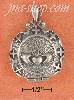 Sterling Silver ANTIQ CLADDAGH LOCKET W/CROSS BORDER & FILIGREE