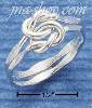 Sterling Silver MEDIUM DOUBLE FACETED LOVE KNOT RING SIZES 4-10