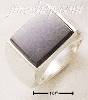 Sterling Silver MEN'S RECTANGULAR ONYX RING