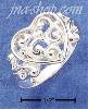 Sterling Silver FILIGREE SCROLLED HEART RING