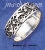 Sterling Silver FANCY MOON & STAR DETAILED BAND RING