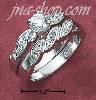 Sterling Silver 2 PC SET 4.5MM RND CZ W/TWISTED PAVE SHANK & TWI