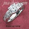 Sterling Silver WOMENS 7MM ROUND CZ RING W/ PRINCESS CUT CZ BAND