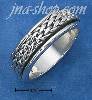 Sterling Silver MENS ANTIQUED WOVEN SPINNER BAND (8-13)