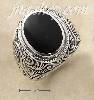 Sterling Silver MENS LG BEZEL SET OVAL ONYX RING WITH TAPERED SC