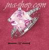 Sterling Silver 10MM PRINCESS CUT CUSHION PINK CZ RING W/ PAVE S