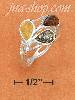 Sterling Silver MULTICOLOR AMBER TEARDROPS W/ WEAVE BAND RING