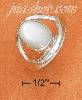 Sterling Silver 10X13MM OVAL MOTHER OF PEARL CABOCHON RING WITH