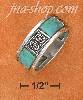 Sterling Silver TURQUOISE & MARCASITE W/ 8MM BAND RING