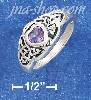 Sterling Silver 5MM AMETHYST HEART RING WITH CELTIC KNOTS ON EAC