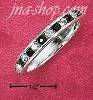 Sterling Silver CZ & SYNTHETIC GARNET JANUARY ETERNITY BAND (5-9