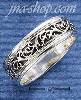 Sterling Silver 6MM ANTIQUED FEATHERED DESIGN BAND W/ HP EDGE SI