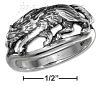 Sterling Silver WOLF RING SIZE 4