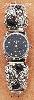 Sterling Silver MENS ONYX WATCH WITH BLACK FACE